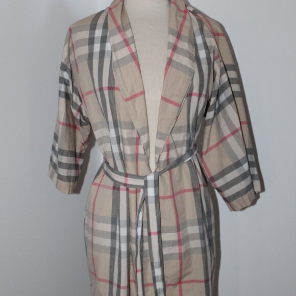 Burberry Body Nova Check Cotton Robe Belted S - Picture 4 of 7